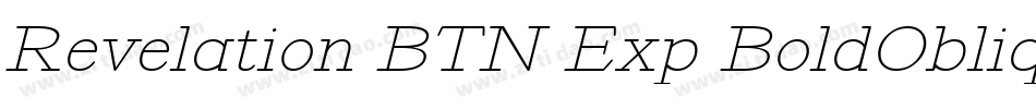 Revelation BTN Exp BoldOblique字体转换